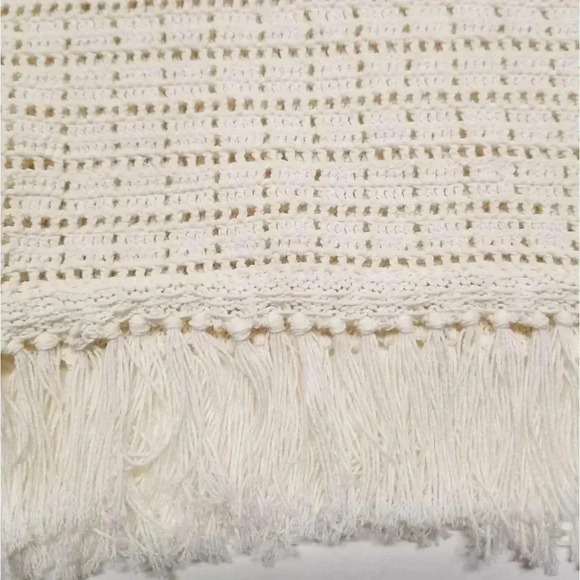 {Joíe} Coachella Amal Crochet Fringe Top in Cream in Size XXS - Picture 10 of 14